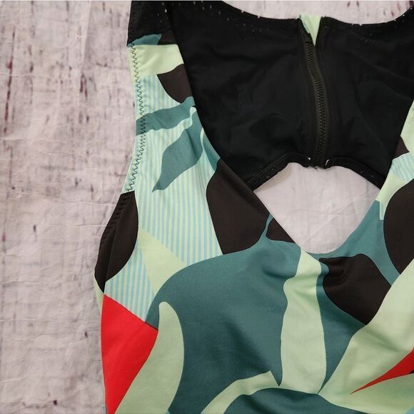 Nike One Piece Jungle Floral Keyhole Back Swimsuit Size XL NWT - Picture 5 of 6